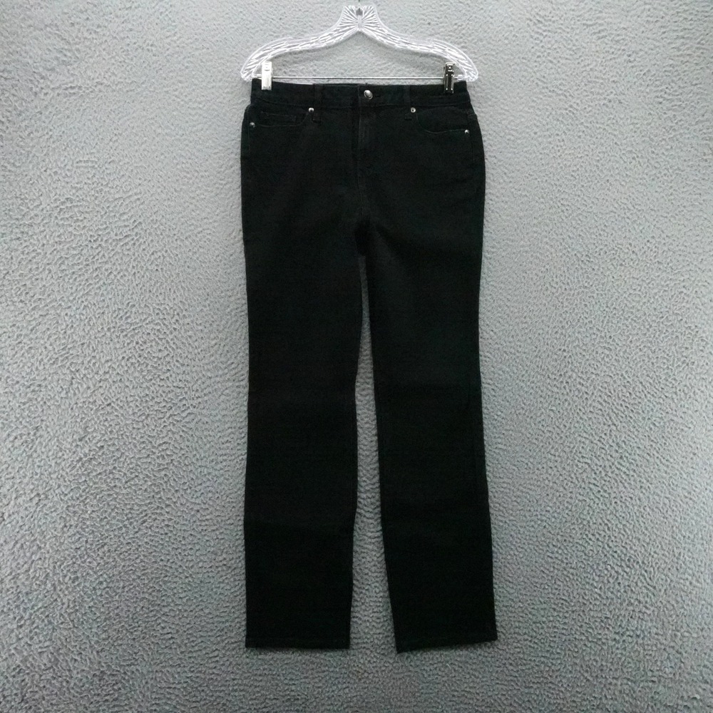 Members Mark Womens Straight Leg Jeans Black High Rise Denim Size 6 NEW